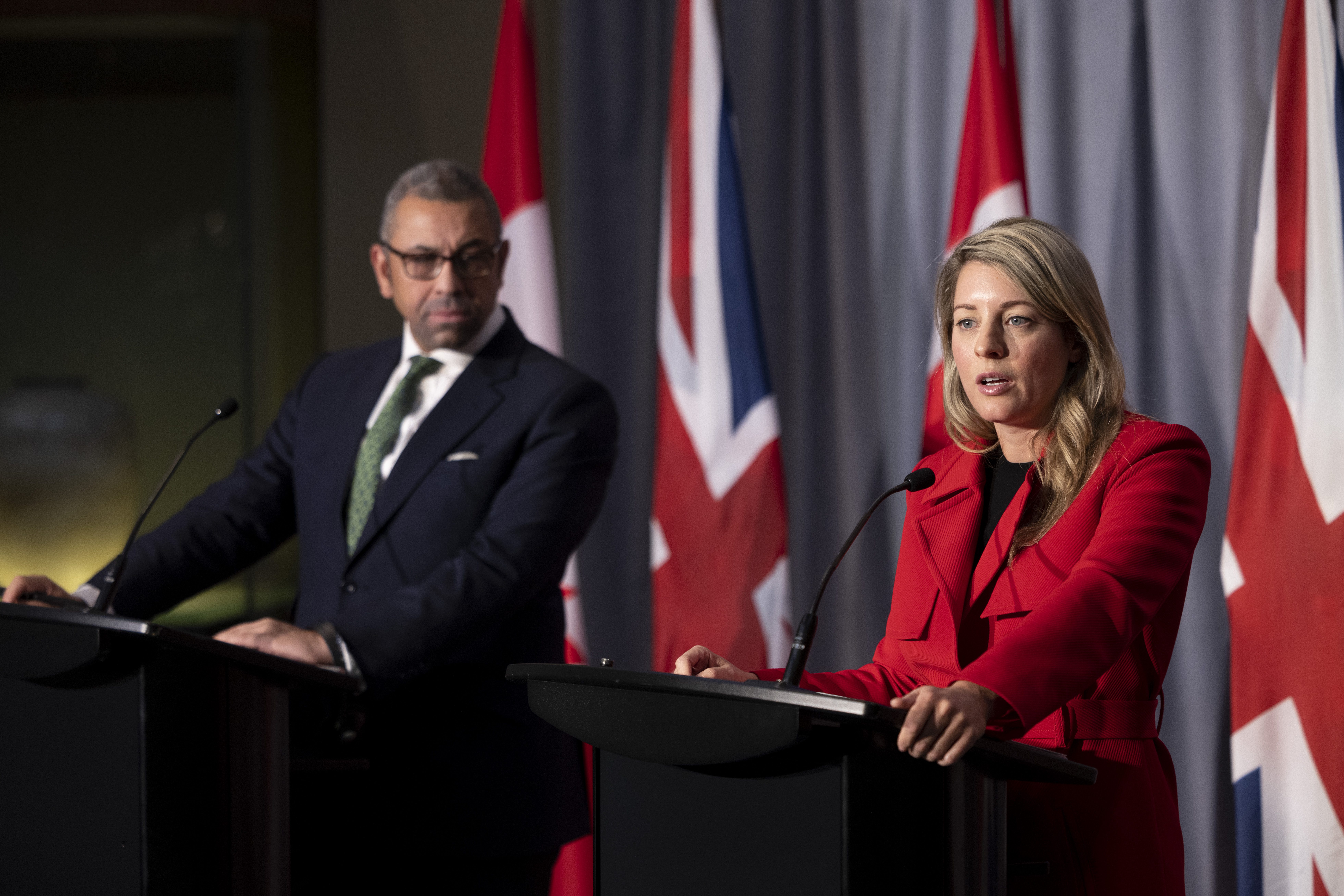 Foreign Secretary James Cleverly meets Canada's Melanie Joly